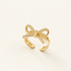 Golden Bow Crystal Ring