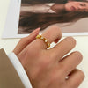 Golden Twinkle Heart Ring