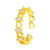 Golden Twinkle Heart Ring