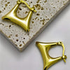Anti tarnish purse hoop earrings