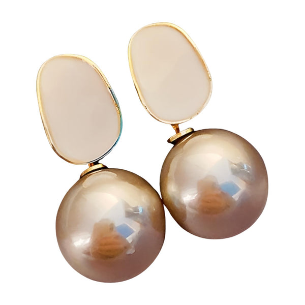 Pearl Ball Drop Earring