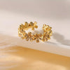 Golden Flower Daisy ring
