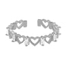Silver Twinkle Hearts Ring