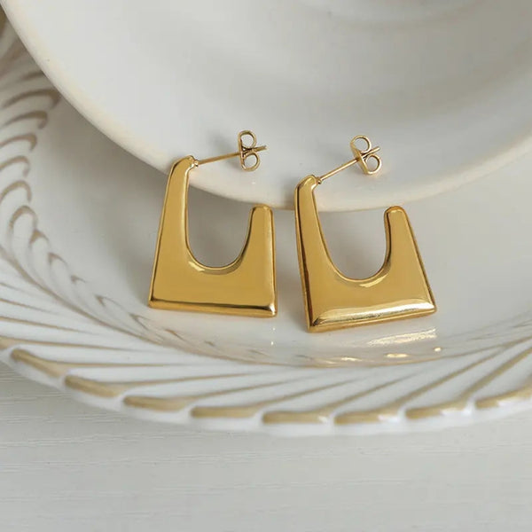 Anti Tarnish Purse Shape Hoop Earring