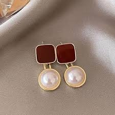 Cubic Red Drop Earring