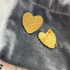 Anti tarnish two heart earrings