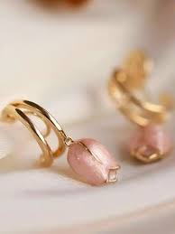 Soft Pink Tulip Earring