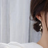 Zircon Multi Leaf Tassel Earring