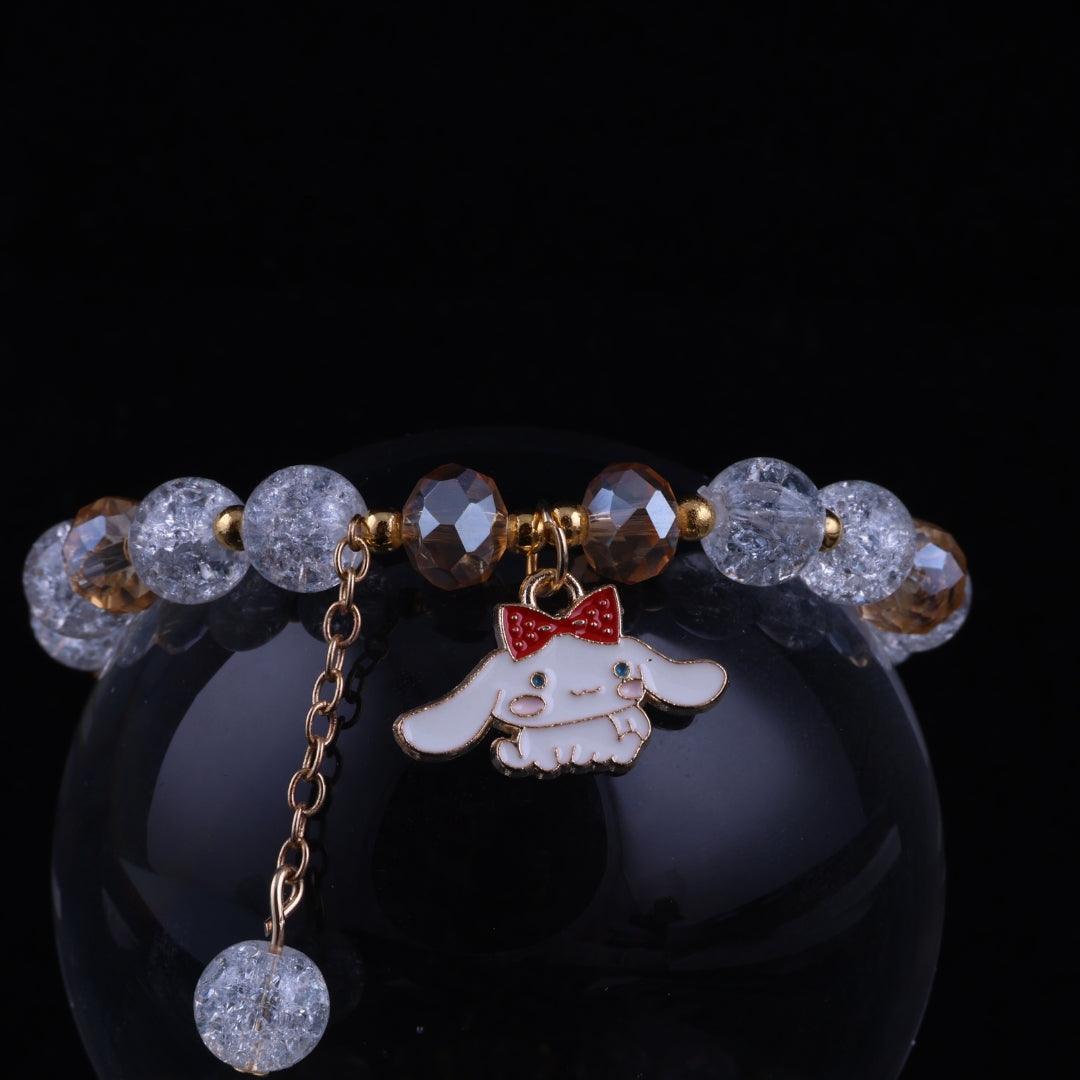 Crystal Bunny Charm Bracelet