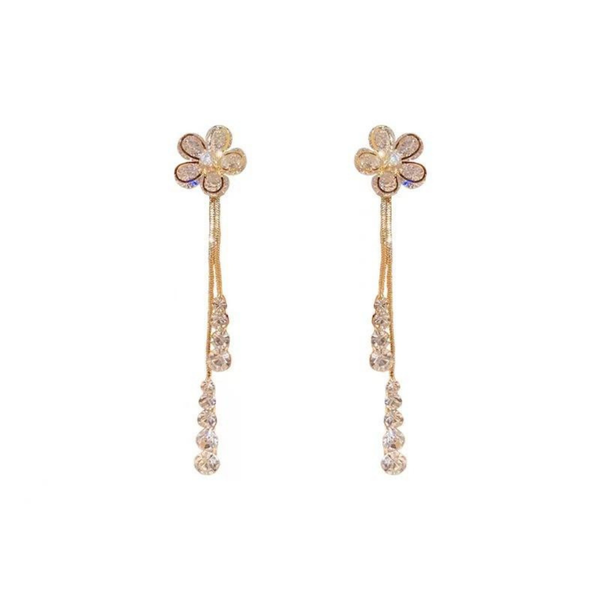 Trendy Crystal Long Earrings