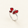 Red Butterfly Crystal Ring