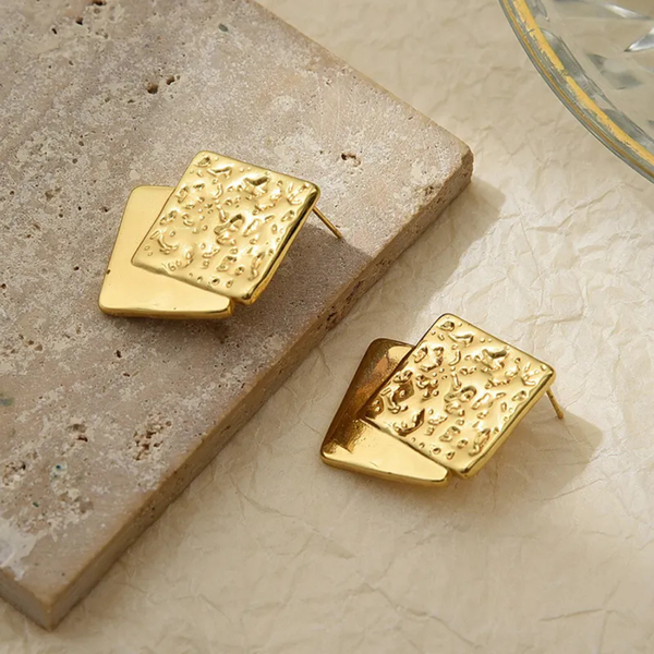 Anti tarnish trendy earrings