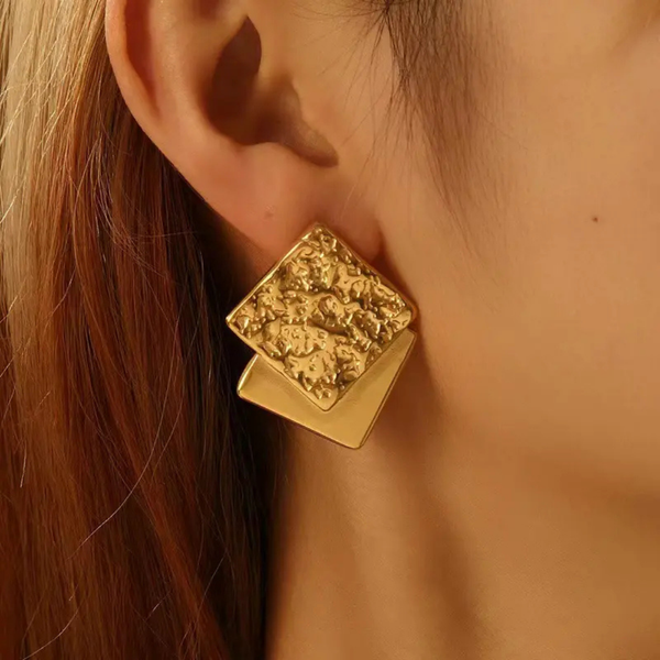 Anti tarnish trendy earrings