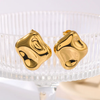 Anti tarnish look of square earrings