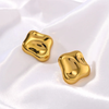 Anti tarnish look of square earrings