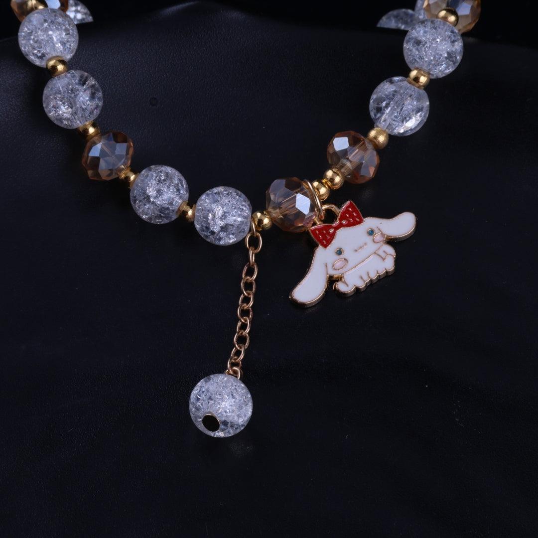 Crystal Bunny Charm Bracelet