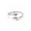 S925 Silver Crystal Leaf Wrap Adjustable Ring