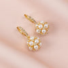 Gold Plated Disco Pearl Hoop Earring