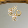 Gold Plated Disco Pearl Hoop Earring