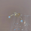 Pearl cuff stud earrings