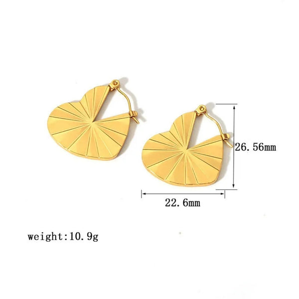 Anti tarnish Elegant Heart Shape Earrings