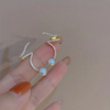 Pearl cuff stud earrings