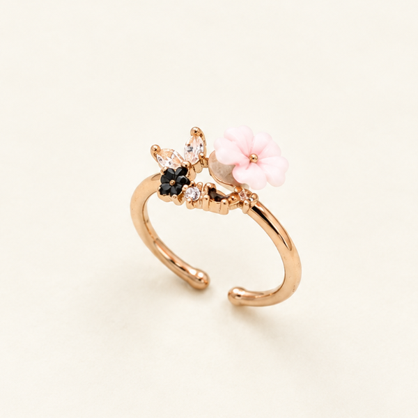 Pink Blossom Rose Gold Ring
