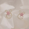 Pink Bunny rabbit earrings