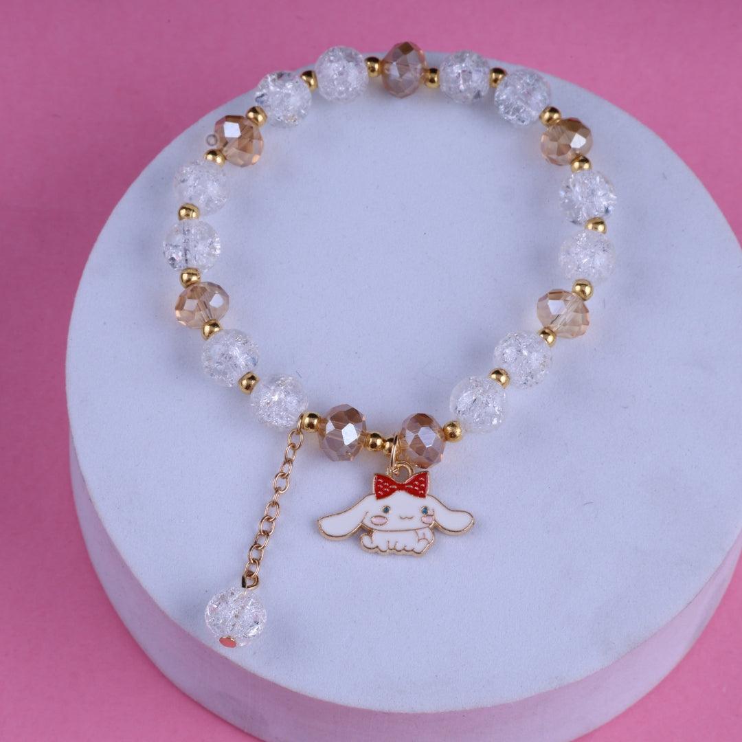 Crystal Bunny Charm Bracelet