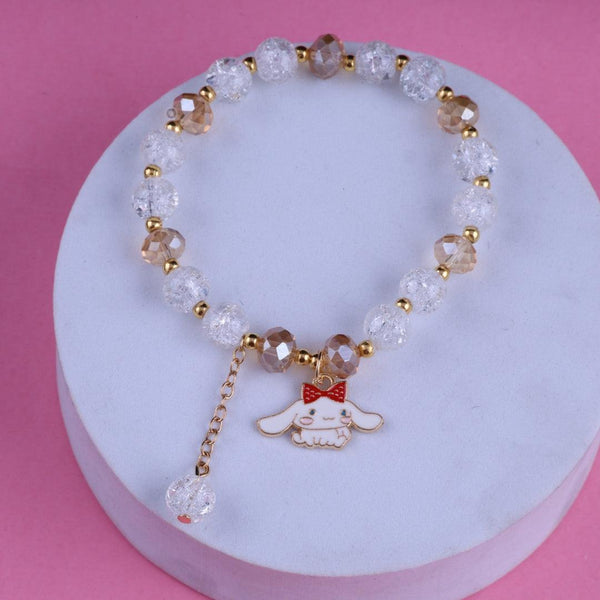Crystal Bunny Charm Bracelet
