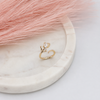 Golden Rose Crystal Ring
