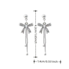 White Bow Ribbon earrings
