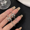 White Bow Ribbon earrings