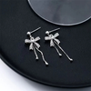 White Bow Ribbon earrings