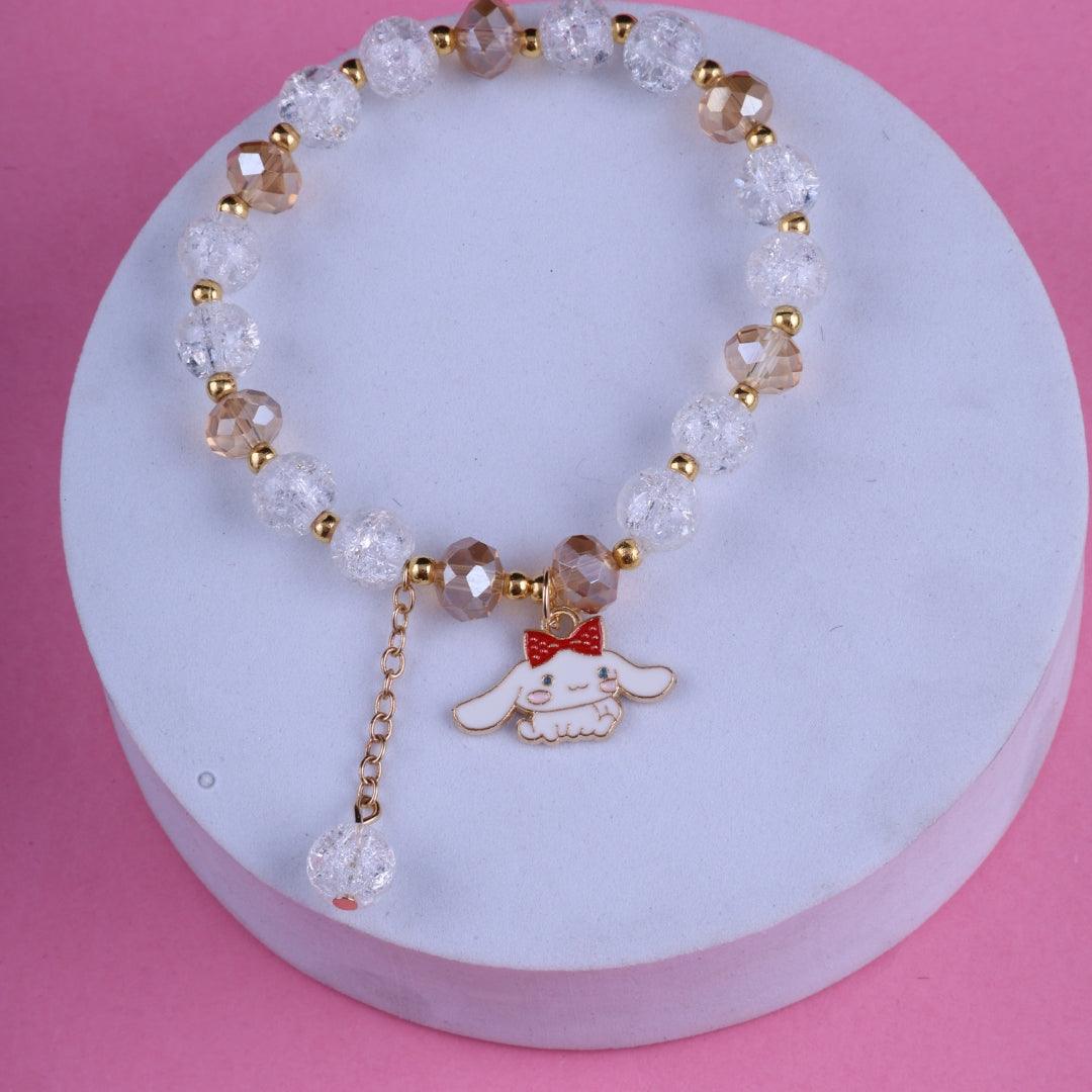 Crystal Bunny Charm Bracelet