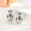 Double Sided Earrings // Silver