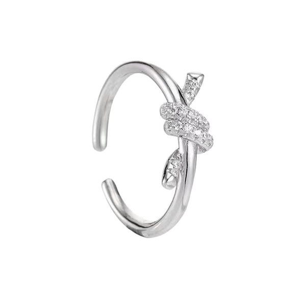 Silver round diamond rings