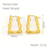 Anti tarnish gold bamboo earrings