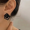 Black Crystal Earring