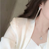 Long Tassel Crystal Drop Earrings