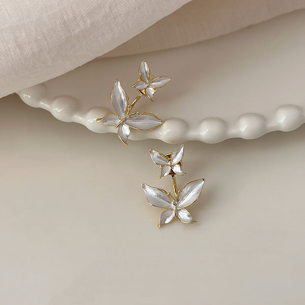 Combo Of 2 Multi- White Butterfly Earring