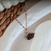Shiny Crystal Swan Black Necklace