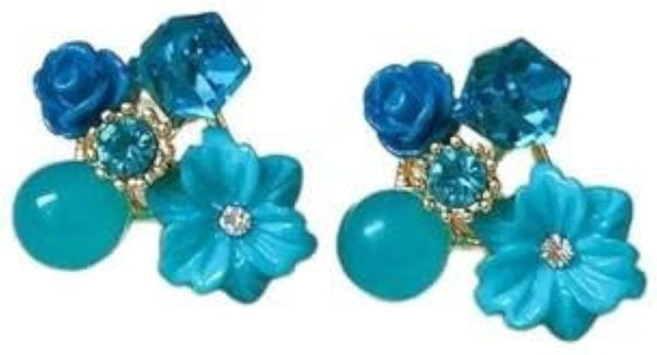 Blue Flower Earring