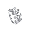 Adjustable Leaf Zircon Silver Nose piercing