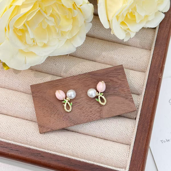 Pack Of 2 Blck Star Pearl Earrings
