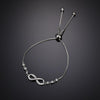 Plated Infinity Slide Closure Bracelet