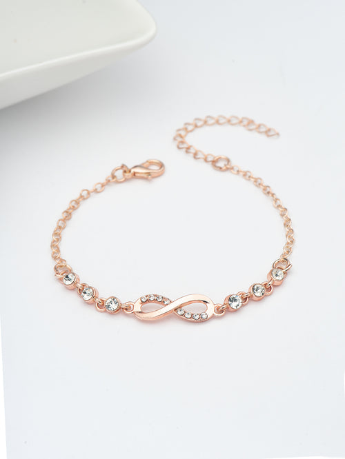 Rose Gold Plated Adjustable Charm Bracelet