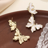 Golden Plated French Butterfly Drop Earring