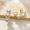 Pack Of 2 Gold Plated PearlEarring
