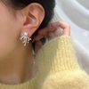 Western SIlver Pearl Earrings